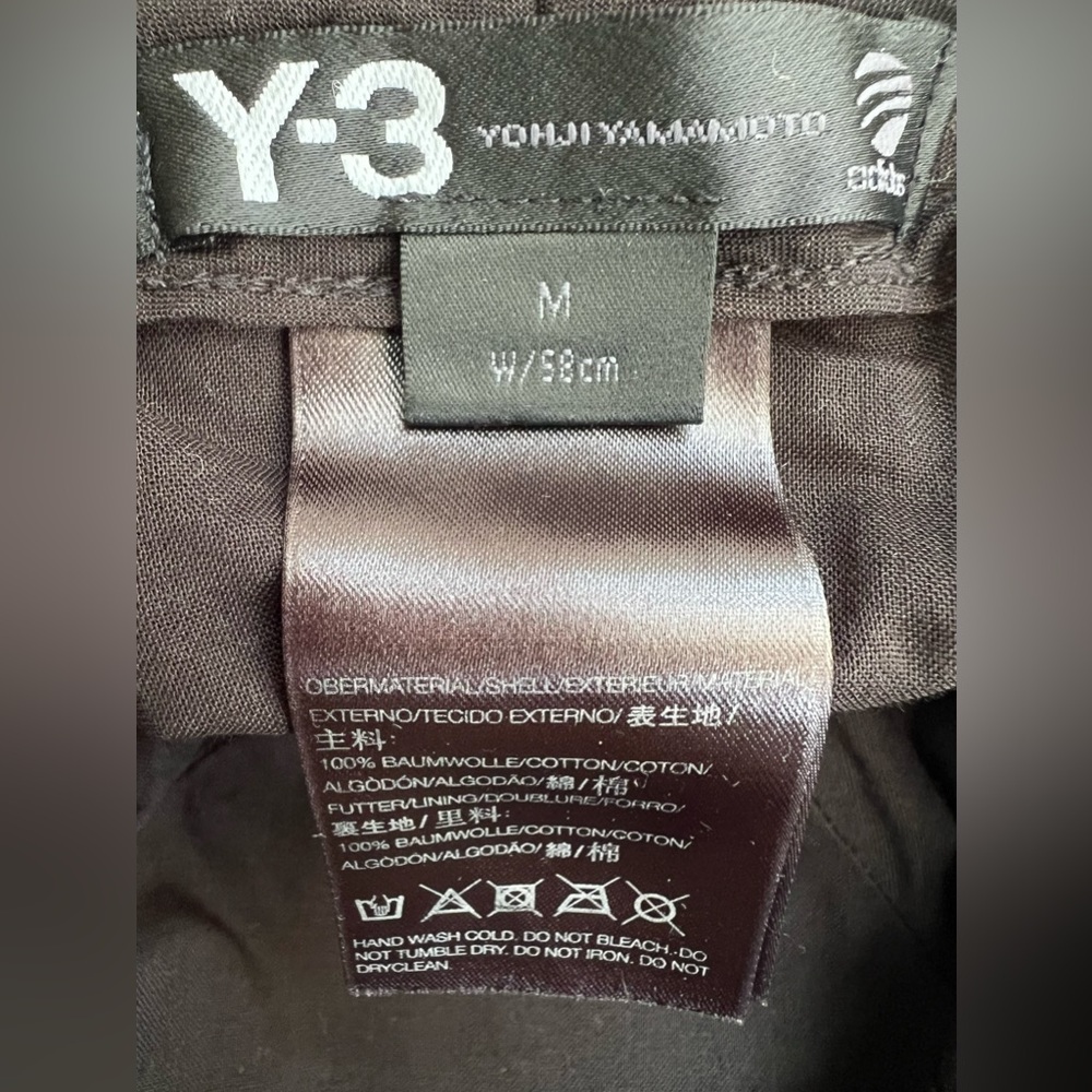 Men's "Y-3 Yohji Yamamoto" Black Baseball cap - Picture 4 of 4
